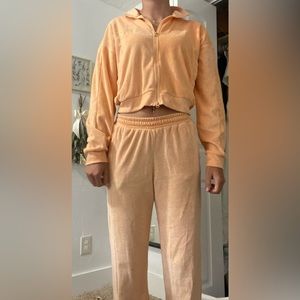Velvet track suit